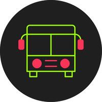 bus glyph cirkel icoon vector