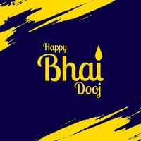 happy bhai dooj viering van broer zus wensen vector