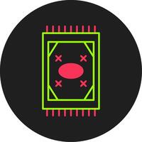 tapijt glyph cirkel icoon vector