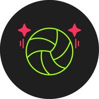 volleybal glyph cirkel icoon vector