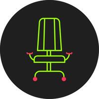 fauteuil glyph cirkel icoon vector