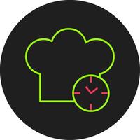 keuken timer glyph cirkel icoon vector