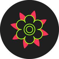 dahlia glyph cirkel icoon vector