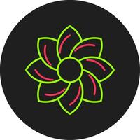 bloemen ontwerp glyph cirkel icoon vector