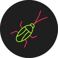 kakkerlak glyph cirkel icoon vector