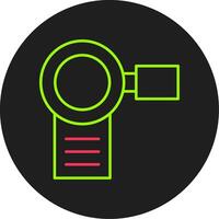 video camera glyph cirkel icoon vector