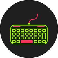 toetsenbord glyph cirkel icoon vector