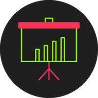 presentatie glyph cirkel icoon vector