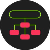 hiërarchisch structuur glyph cirkel icoon vector