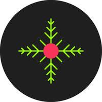 sneeuwvlok glyph cirkel icoon vector