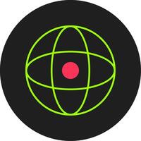 wereld glyph cirkel icoon vector