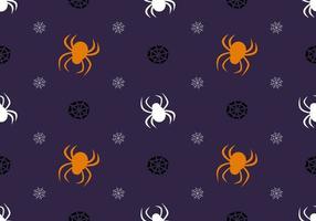 naadloos patroon met spinnen en web. Halloween-feestdecoratie. feestelijke achtergrond voor papier, textiel, vakantie en design vector