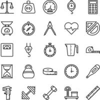 maatregel icon set - vectorillustratie. vector