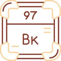 berkelium lijn twee kleur icoon vector