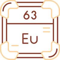 europium lijn twee kleur icoon vector