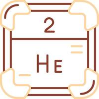 helium lijn twee kleur icoon vector