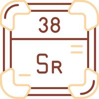 strontium lijn twee kleur icoon vector