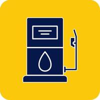 gas- station glyph plein twee kleur icoon vector