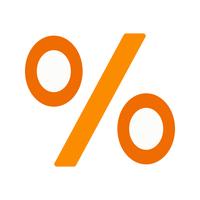 percentage vector pictogram