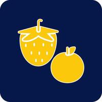 fruit glyph plein twee kleur icoon vector