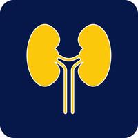 urologie glyph plein twee kleur icoon vector