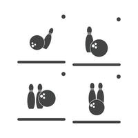 bowling pictogram grafisch ontwerp sjabloon illustratie vector