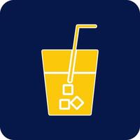 drinken glyph plein twee kleur icoon vector