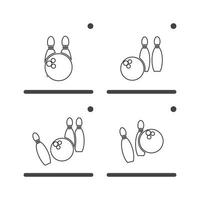 bowling pictogram grafisch ontwerp sjabloon illustratie vector