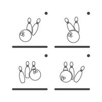 bowling pictogram grafisch ontwerp sjabloon illustratie vector