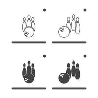 bowling pictogram grafisch ontwerp sjabloon illustratie vector