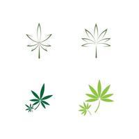 vector cannabis of marihuana pictogram logo voor medische of farmaceutische industrie