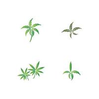 vector cannabis of marihuana pictogram logo voor medische of farmaceutische industrie