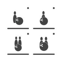 bowling pictogram grafisch ontwerp sjabloon illustratie vector