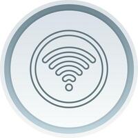 Wifi lineair knop icoon vector