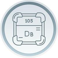 dubnium lineair knop icoon vector