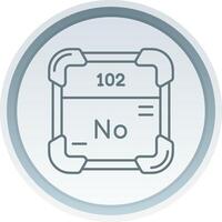 nobelium lineair knop icoon vector