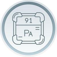 protactinium lineair knop icoon vector