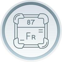 francium lineair knop icoon vector