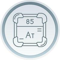 astatine lineair knop icoon vector