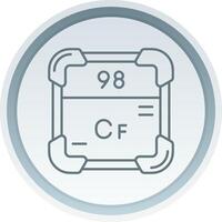 californium lineair knop icoon vector