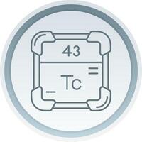 technetium lineair knop icoon vector