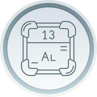 aluminium lineair knop icoon vector