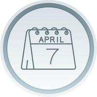 7e van april lineair knop icoon vector
