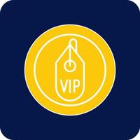 vip glyph plein twee kleur icoon vector