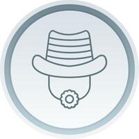 hoed lineair knop icoon vector