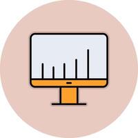 toezicht houden op scherm vecto icoon vector