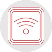 Wifi lijn sticker veelkleurig icoon vector