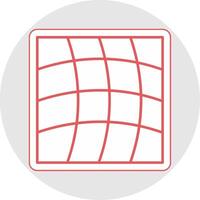 kromtrekken lijn sticker veelkleurig icoon vector