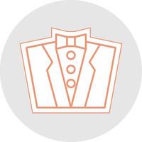 bruidegom jurk lijn sticker veelkleurig icoon vector