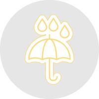 paraplu lijn sticker veelkleurig icoon vector